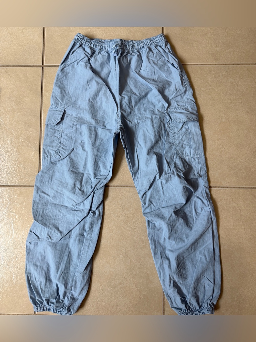 Art Class Target Girls Parachute Cargo Pants Light Blue Nylon XL 14/16 Jogger